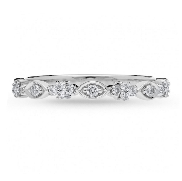 The Indira - Round Brilliant Cut Diamond Band Ring