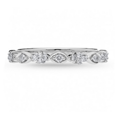 The Indira - Round Brilliant Cut Diamond Band Ring