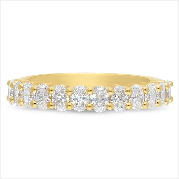 The Phoebe - Oval Cut Diamond Band Ring