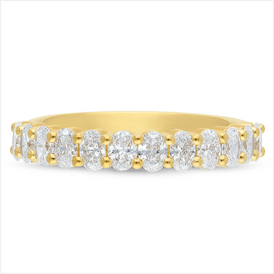 The Phoebe - Oval Cut Diamond Band Ring
