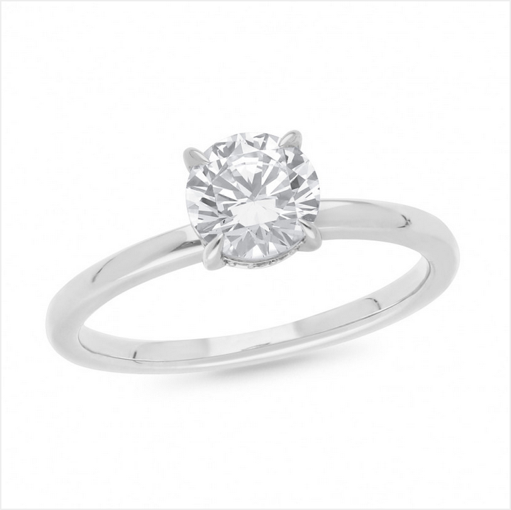 The Diana - Round Brilliant Cut Halo Diamond Ring
