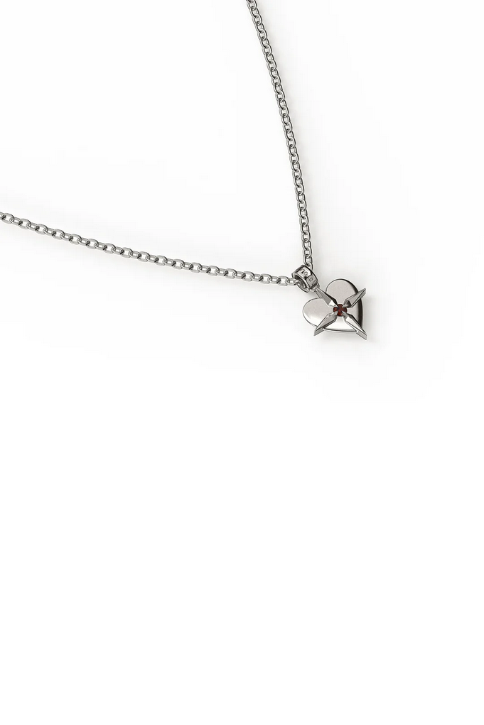 Birthstone Heart Necklace January -SS