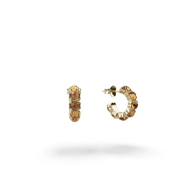 Citrine Halo Earrings - SSGP
