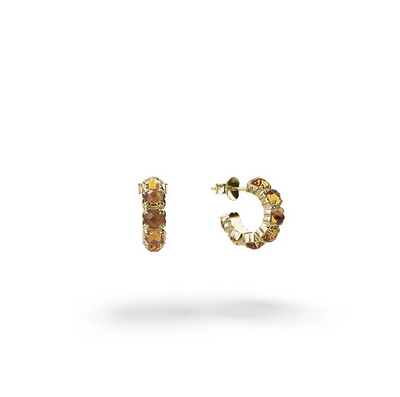 Citrine Halo Earrings - SSGP
