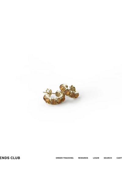 Citrine Halo Earrings - SSGP