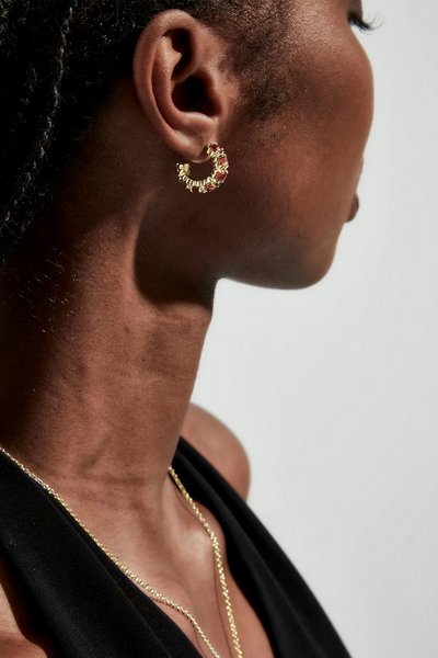 Citrine Love Claw Anchor Earrings - SSGP