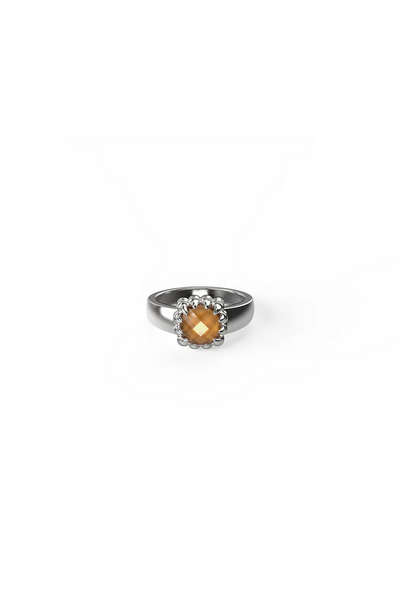 Citrine Baby Love Claw Ring - SS - Size N