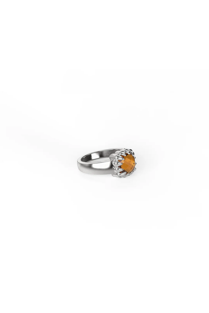 Citrine Baby Love Claw Ring - SS - Size N
