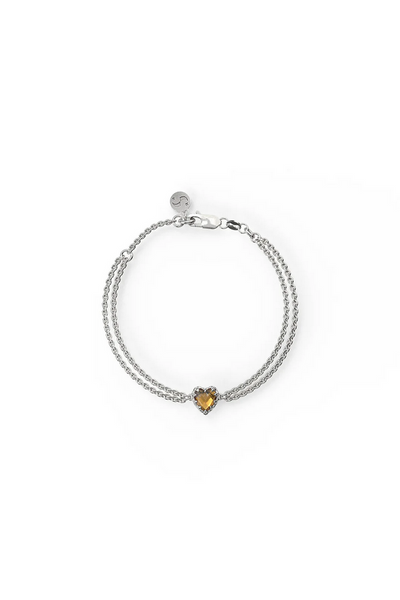 Citrine Love Claw Bracelet - SS