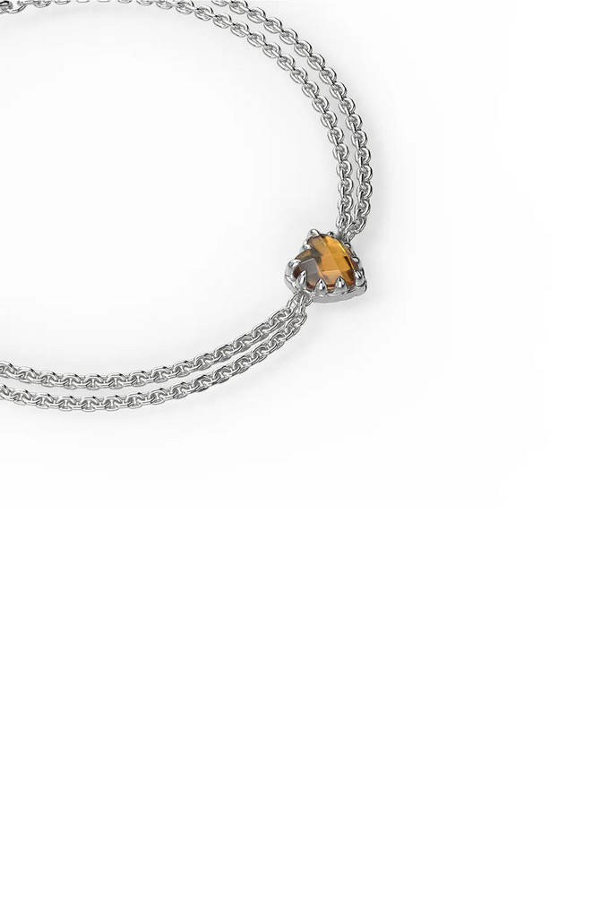 Citrine Love Claw Bracelet - SS