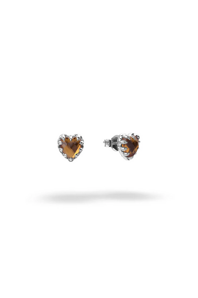 Citrine Love Claw Earrings - SS