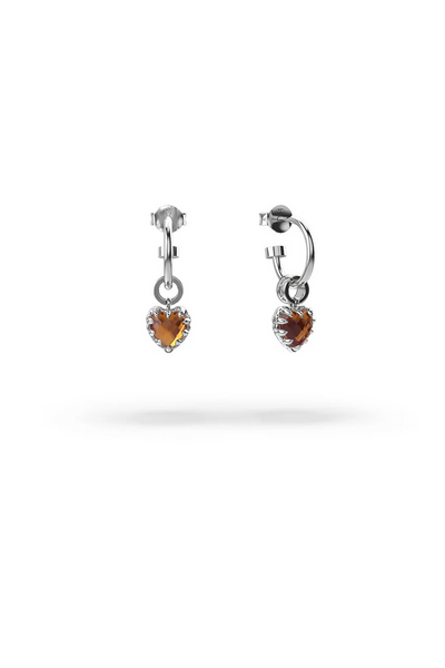 Citrine Love Anchor  Earrings - SS
