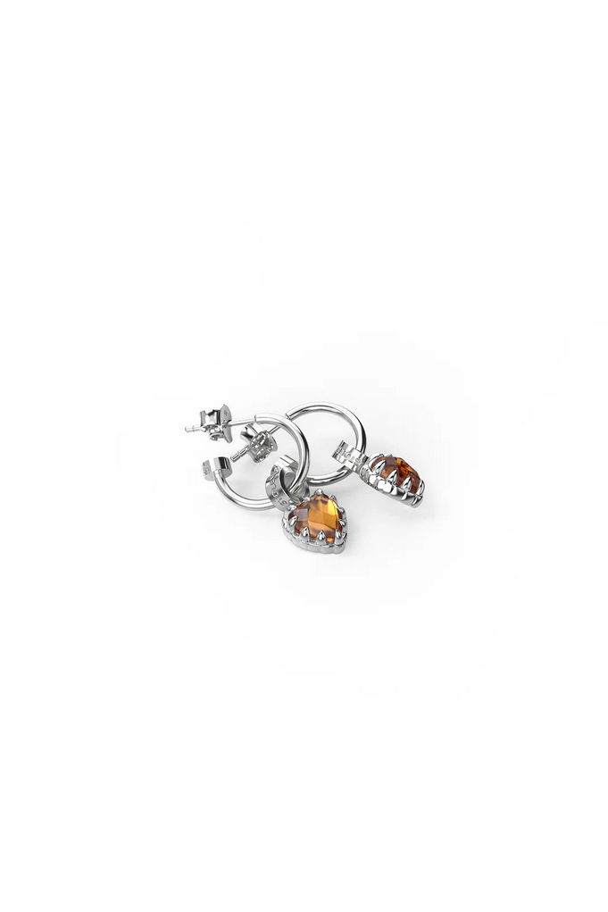 Citrine Love Anchor  Earrings - SS