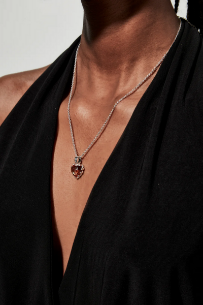 Citrine Love Claw Necklace - SS