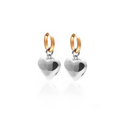 Bisous Hoop Earrings Gold + Silver