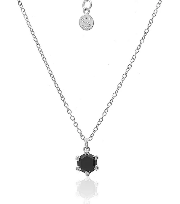 Harmony Necklace Black Spinel + Silver