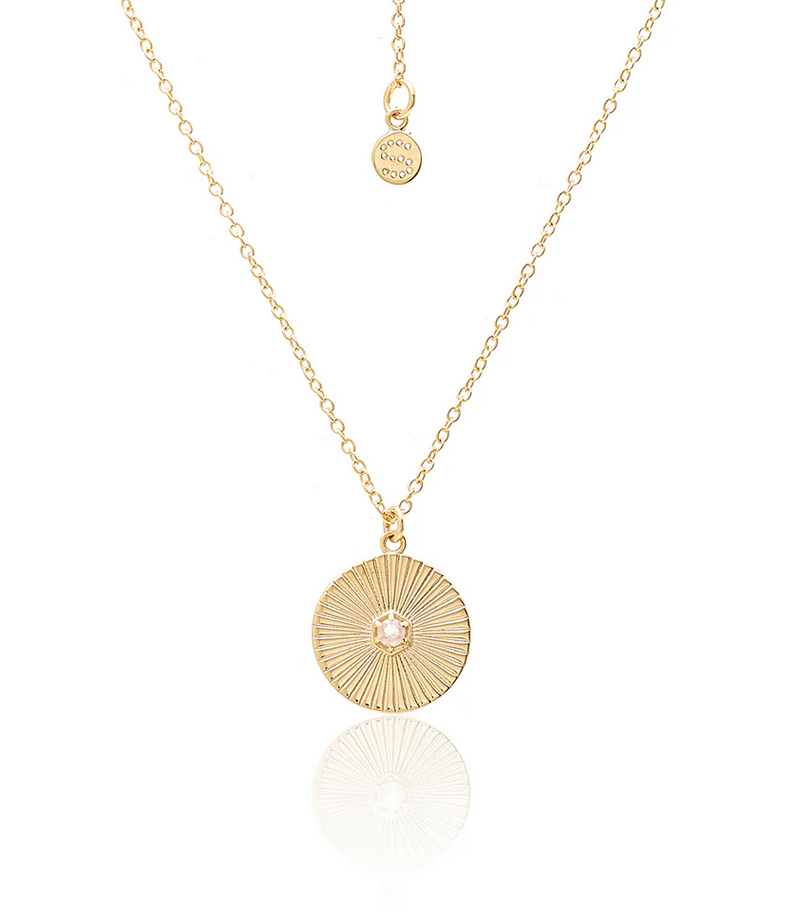 Solace Necklace Rose Quartz + Silver Gold Plated