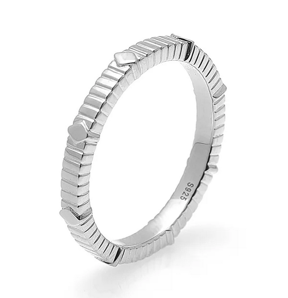 Unity Stacker Ring Silver Gold Plated