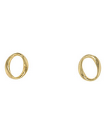 9ct Yellow Gold & Silver Bonded Stud Earrings
