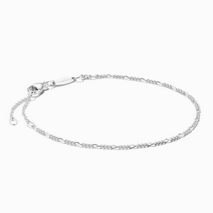 Charm Bracelet Figaro Design Silver