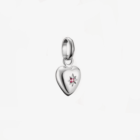 Connect Charm Silver Heart with Star