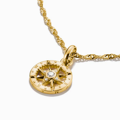 Connect Charm Compass - Gold Plated
