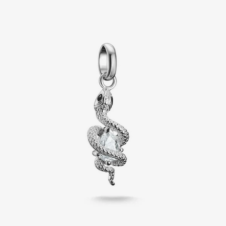 Connect Charm Snake with CZ Stone