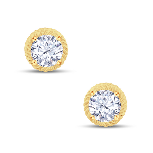 Round Encompass Swirl Earrings