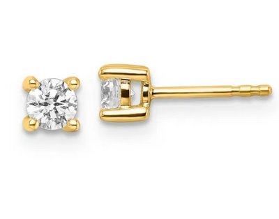 9ct Yellow Gold 0.50ct Lab-Grown Diamond Stud Earrings