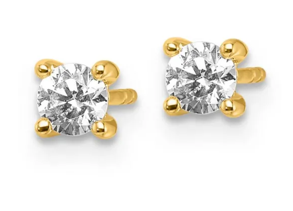 9ct Yellow Gold 0.50ct Lab-Grown Diamond Stud Earrings