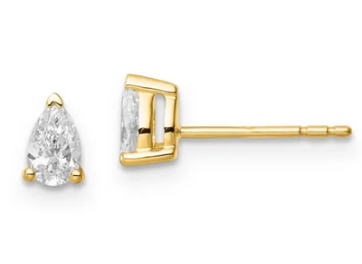 Lab-Grown Pear Diamond Stud Earrings