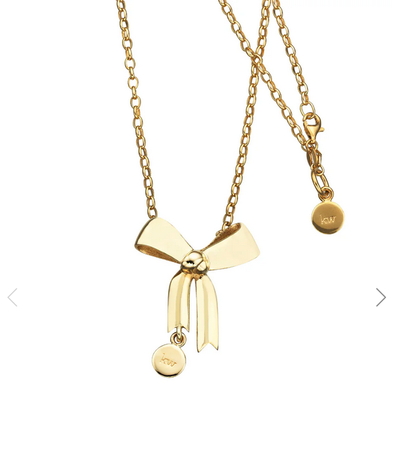 Bow Necklace - SS gold-plated - 45cm