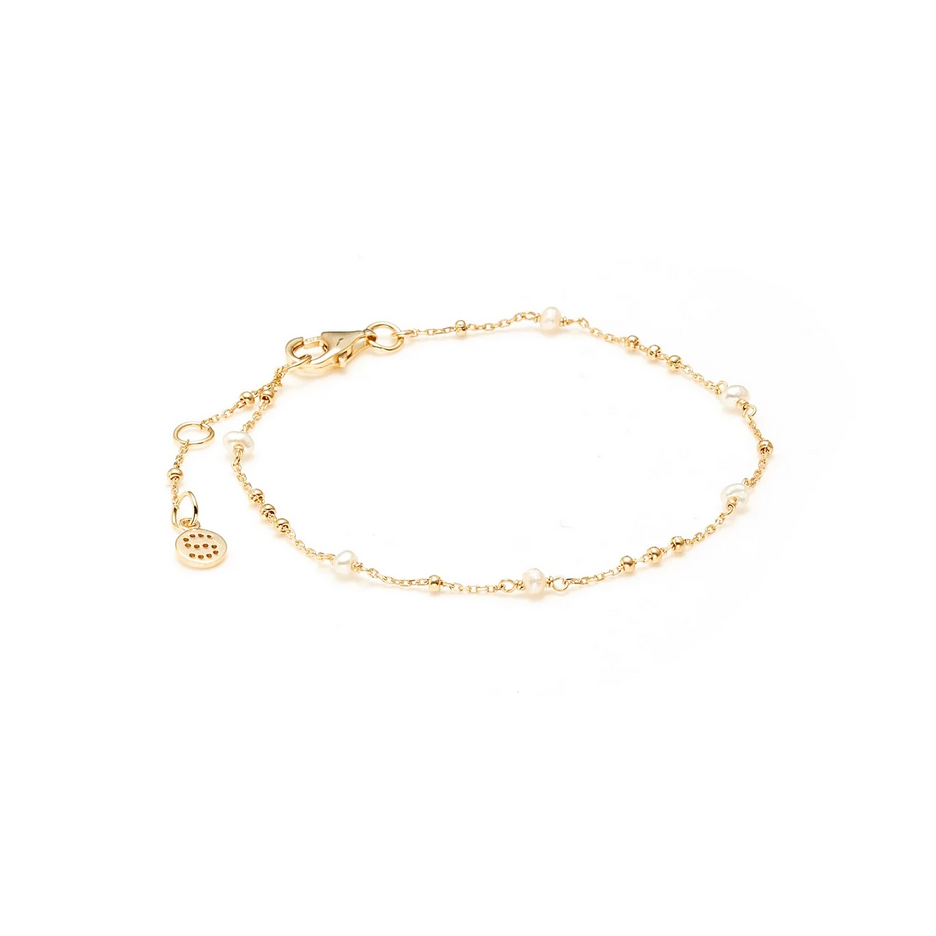 Dotty Bracelet Pearl + Gold