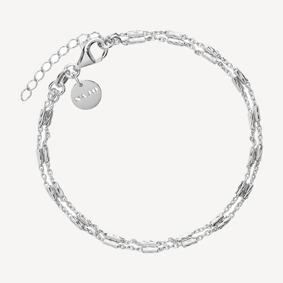 Equilibrium Double-Strand Bracelet (18.5cm + 3cm ext) - SS