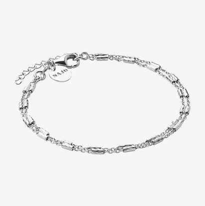 Equilibrium Double-Strand Bracelet (18.5cm + 3cm ext) - SS