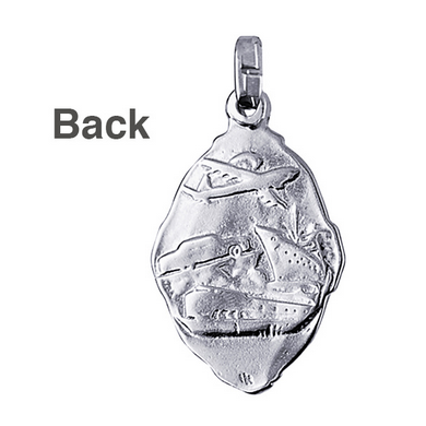 Double-Sided Oval St. Christopher Pendant – SS