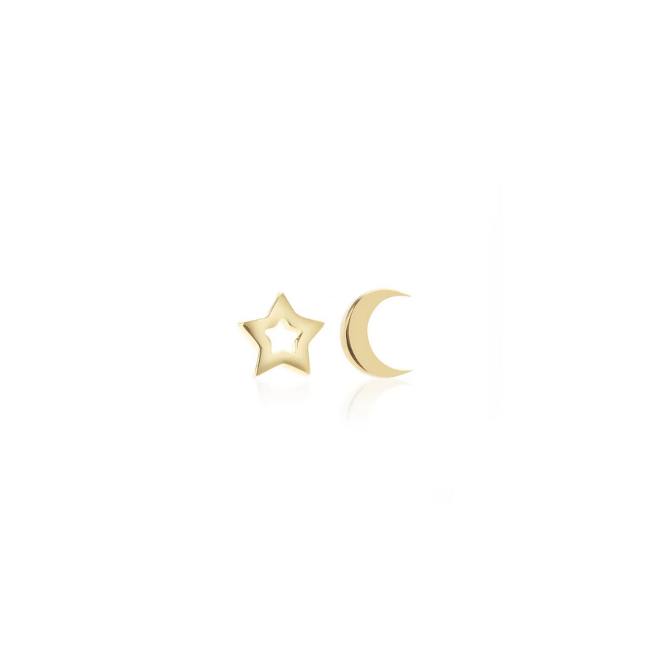Superfine Stud Earrings Starry Night Gold