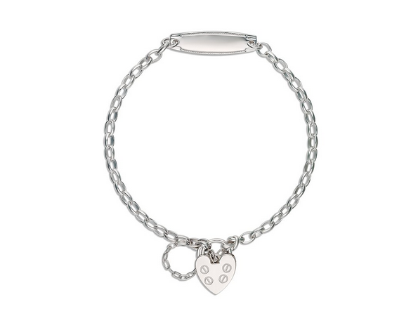 Belcher Chain Bracelet with ID - Silver