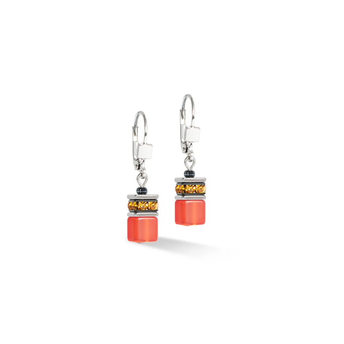 Lite Bright Rainbow earrings - SS - Coral