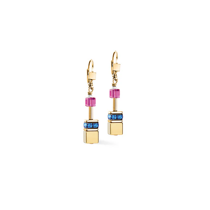 Bright Rainbow & Metallic Gold earrings - GP