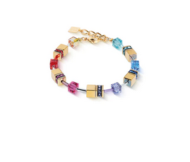 Bright Rainbow & Metallic Gold Bracelet - GP
