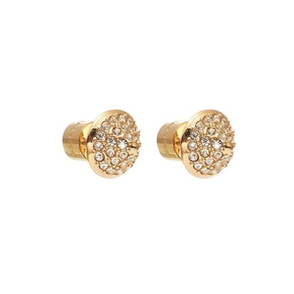 Voltage Stud Earrings CZ + Gold