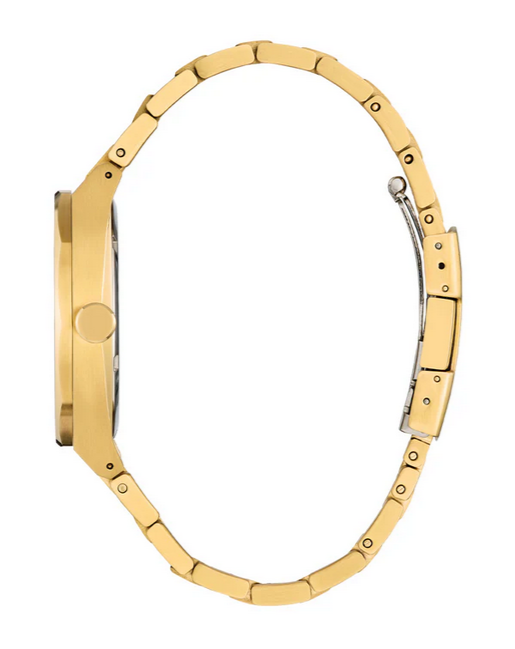 Eco-Drive Blue Dial Stainless Steel Watch - Gold
