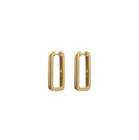 Large U Shaped Huggie Earring - 9KY - 21x11.6mm