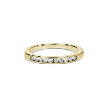 Myriad Channel Set Wedder - Total 0.15ct in 9ct YG