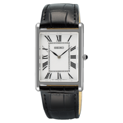 Seiko Classic Roman Dial Leather Strap Watch