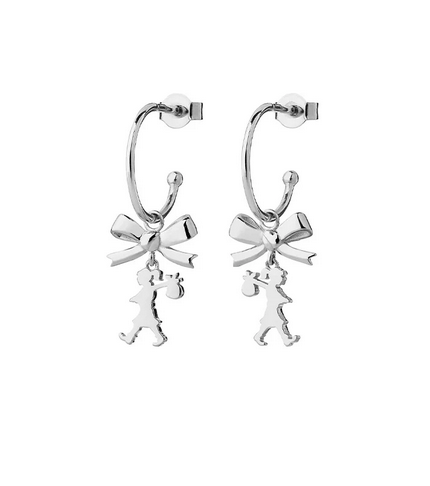 Mini Girl with a Bow Hoops - SS