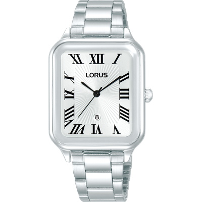 Lorus Rectangle Ladies Dress - Analogue - 3 Hands - Stainless
