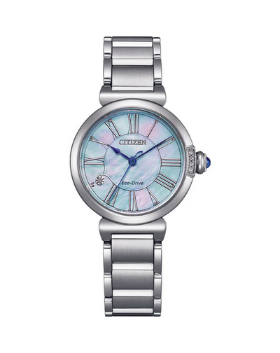 Ladies Eco-Drive Diamond Mother of Pearl Watch