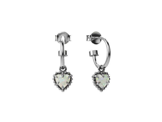 Dahlia’s Heart Anchor Earrings - SS